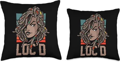 Vista 3 de Locs Afro Dreadlocks Love Natural Beauty Hair It's the Locs for Me-Afro Hair - Almohada de pelo negro americano africano, 16 x 16 pulgadas