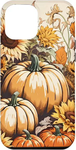 Vista 6 de iPhone 14 Bonito arte de otoño, calabazas, girasoles y hojas de otoño
