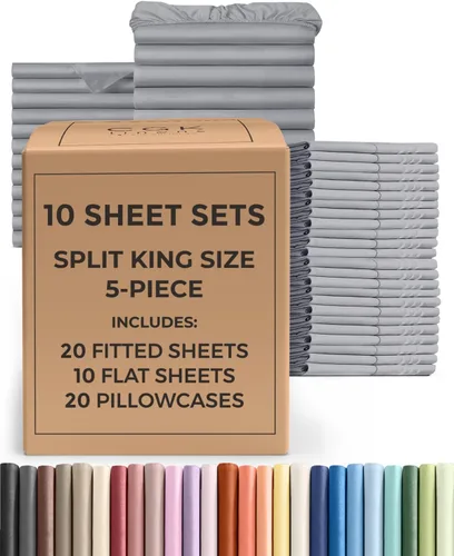 Vista 172 de Pack of 2, Twin Size 3 Piece Sheet Set - Breathable & Cooling - White