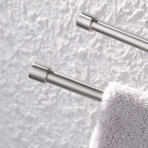 Vista 5 de KES Barra de Toallas para Baño de 13.8 Pulgadas, Montaje Basculante, Brazo Extensible, Soporte de Pared de 2 Brazos, Acero Inoxidable SUS304