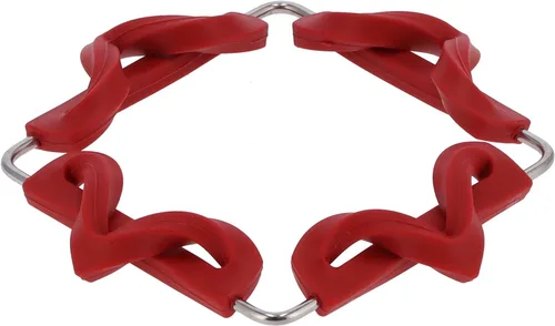 Vista 7 de Silicone Trivet Mat, Heat Non Slip Pad, Expandable Foldable (Red)