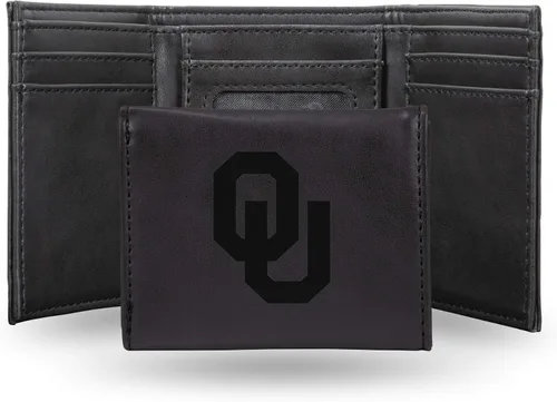 Vista 103 de NCAA Rico Industries - Billetera triple grabada con láser, con grabado láser, accesorio para hombre