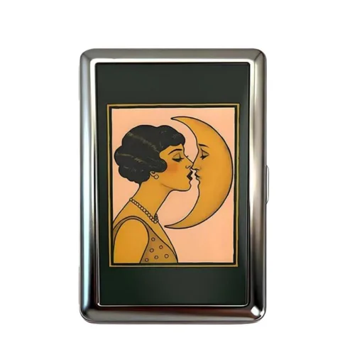 Vista 8 de Estuche para cigarrillos de metal versátil vintage 2026 con fácil cierre, tarjeta versátil de estilo vintage y estuche para efectivo, elegante
