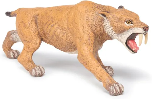 Vista 6 de Papo, modelos de animales de juguete – Tigre dientes de sable Smilodon – figura prehistórica