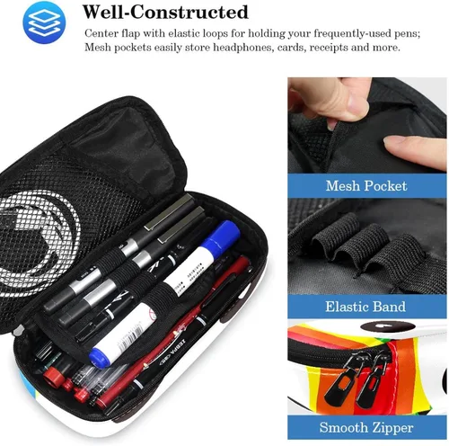 Vista 5 de Lightweight Backpack Pencil Case CombinationBookbag Pen PouchStationery BagLove Original Panda Printing