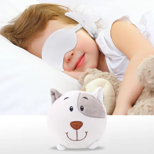 Vista 2 de Almohada de viaje 2 en 1 y máscara de ojos, para niños y adultos, combo de máscara de ojos con cabeza, para avión, tren, automóvil o al aire libre