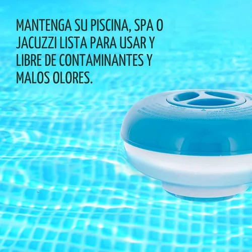 Vista 5 de U.S. Pool Supply Dispensador de tabletas químicas flotante para piscina y spa de 1 pulgada, dispensador de cloro y bromo, flotador plegable de 5