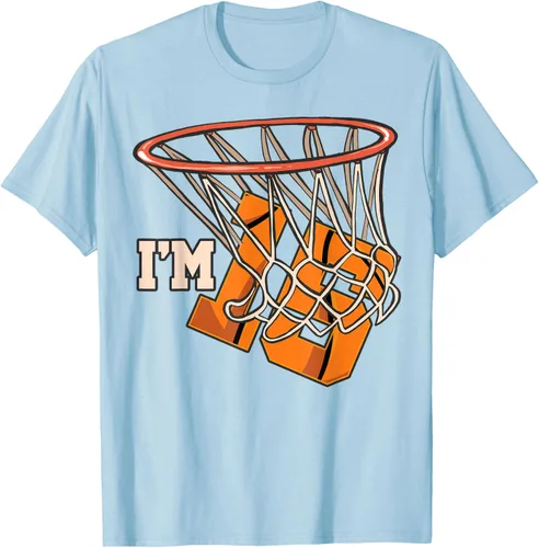 Vista 87 de Camiseta número 15 con temática de baloncesto para fiesta de cumpleaños, Negro, S