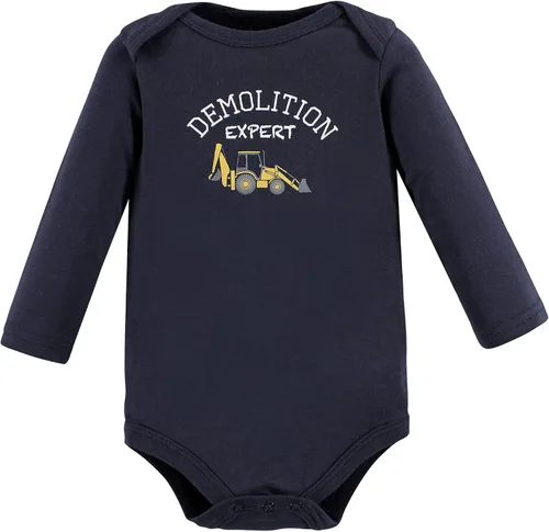Vista 4 de Hudson Baby baby-girls Cotton Long-sleeve Bodysuits 3-pack