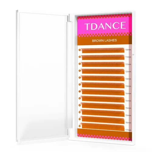 Vista 9 de TDANCE Extensiones de Pestañas Inferiores Marrón Oscuro Rizo B 5-7mm Mixtas Pestañas Inferiores 0.03/0.05/0.07mm Grosor Pestañas Inferiores