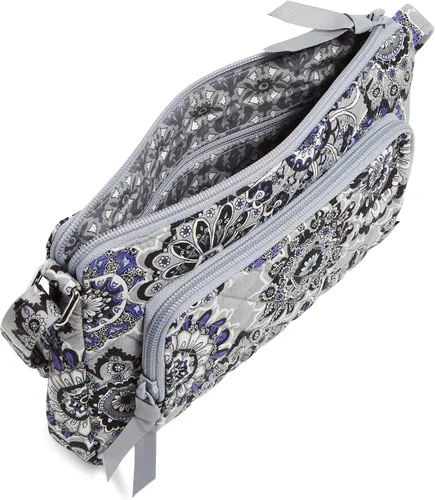 Vista 3 de Vera Bradley - Bolsa cruzada de algodón Little Hipster para mujer, con protección con interferencia de radiofrecuencia