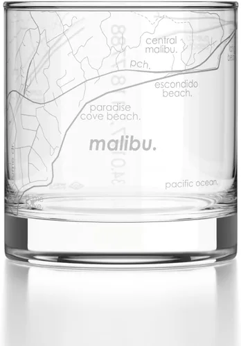 Vista 150 de Well Told Vaso de rocas grabado con mapa de Akron, Ohio, cristalería estilo antiguo (325ml, transparente) Vaso de bourbon grabado, regalos