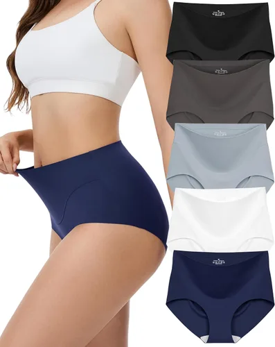 Vista 9 de Sunm Boutique Ropa interior sin costuras para mujer, calzoncillos con Negro