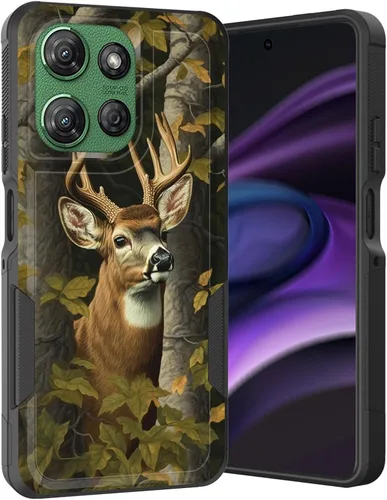 Vista 133 de para Moto G Play 4G 2024, funda de dos capas híbrida resistente y a prueba de golpes, PC duro + silicona suave protectora para Motorola Moto G Play