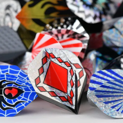 Vista 5 de Vuelos de dardo estándar Accesorios de dardos de repuesto duraderos Suministros de equipo de vuelos perfectos para juegos de dardos 60 unids 90
