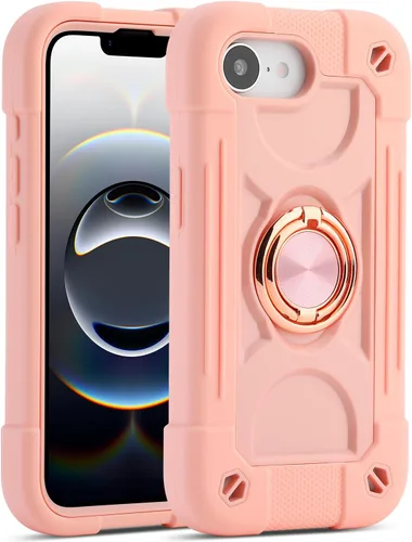 Vista 55 de MARKILL Funda compatible con iPhone 14 Pro de 6.1 pulgadas con soporte de anillo integrado, protección contra caídas de grado militar, carcasa Palta