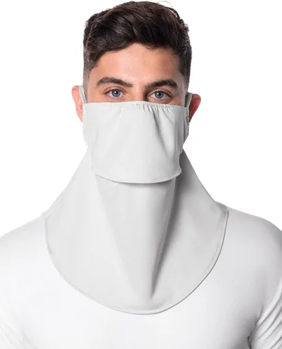Vista 12 de Coolibar Máscara facial Crestone UV UPF 50+ para hombre y mujer, protección solar Beige