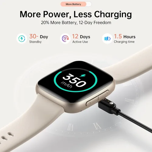 Vista 6 de Relojes inteligentes para mujeres y hombres, reloj inteligente AMOLED HD de 1.85 pulgadas para iPhone Android, resistente al agua 3ATM, llamadas
