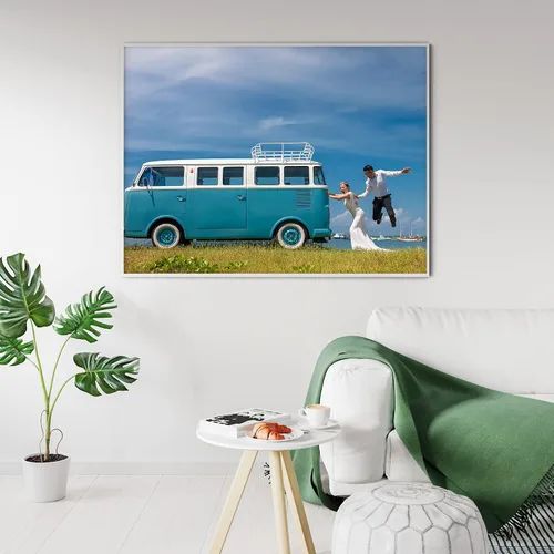 Vista 6 de Dargr Arte de pared personalizado desde tu teléfono, impresiones en lienzo personalizadas para familia, vacaciones, festivales, póster enmarcado