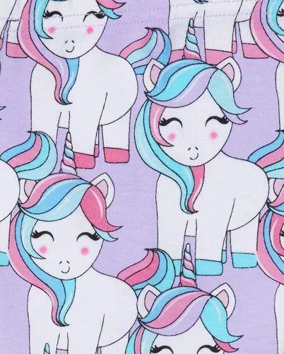 Vista 3 de The Children's Place Conjunto de pijama de 2 piezas con camiseta de manga larga y pantalones para bebés y niñas pequeñas Paquete de 2 Koala/Unicornio