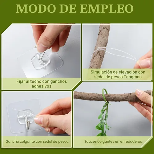 Vista 3 de Bucherry 23 piezas de enredaderas colgantes artificiales, decoraciones de Verde
