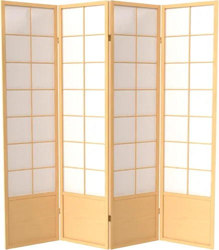 Vista 19 de Red Lantern Pantalla Zen Shoji de 5.9 ft de altura - Miel - 5 paneles