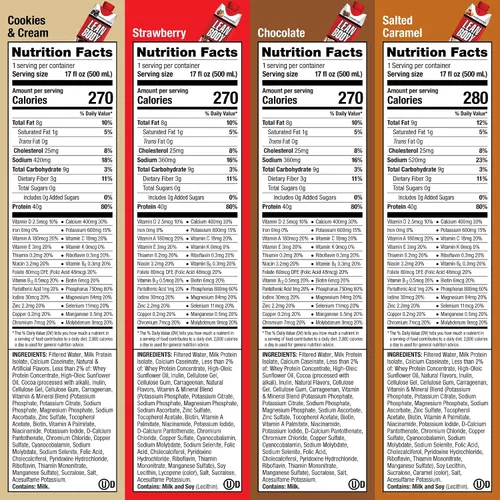 Vista 5 de LEAN BODY - Paquete variado de 8 sabores, 1.41 onzas de proteína, cero azúcar, 24 vitaminas y minerales para apoyar la salud inmunológica, 17 onzas