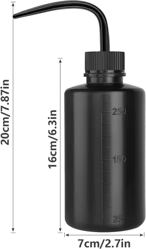 Vista 2 de Botella de Lavado 2 piezas 250ml/8oz Herramientas de Riego de Seguridad, Plástico Económico de Compresión para Lavado y Limpieza con Boca Estrecha