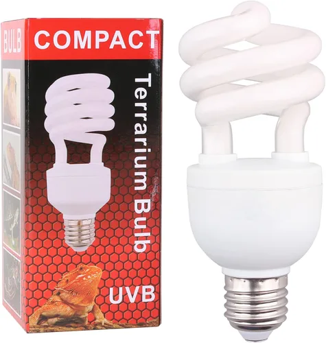 Vista 10 de Aiicioo UVB Reptile Light 10.0 23W Desert UVB Spiral Lámpara fluorescente compacta UVB Bombilla de reptil UVB Tropical y Subtropical Bombilla UVB