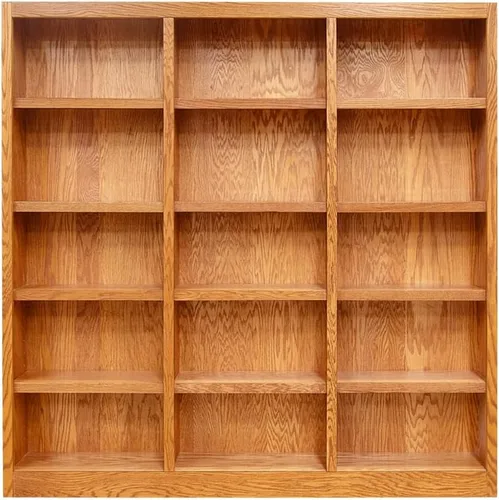 Vista 8 de Concepts In Wood - Estantería de madera para libros, muebles altos, 72 x 72 pulgadas, color cereza