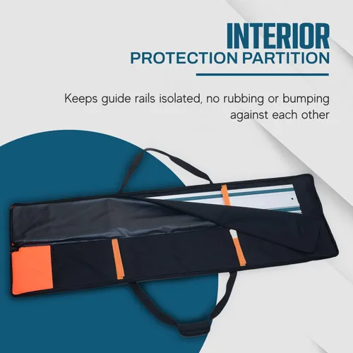 Vista 4 de Bolsa de riel guía de Rugged Tools - Bolsa protectora para rieles guía de sierra de hasta 59
