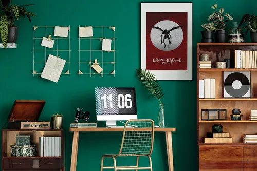 Vista 4 de Póster de Death Note - Impresión artística de anime genial para decoración de habitación de adolescentes y niños, serie manga estética Ryuk moderna