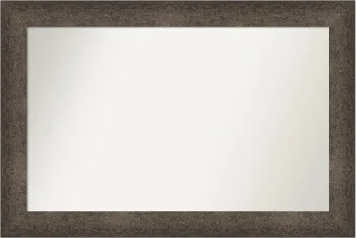 Vista 709 de Amanti Art Espejo de pared personalizado no biselado (25 x 25 pulgadas), marco de bronce acentuado, varios tamaños personalizados, espejo de baño