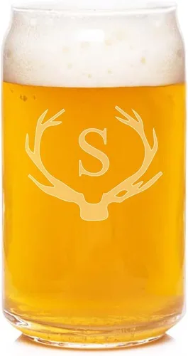 Vista 21 de Abby Smith Antler - Copa de cristal con grabado inicial