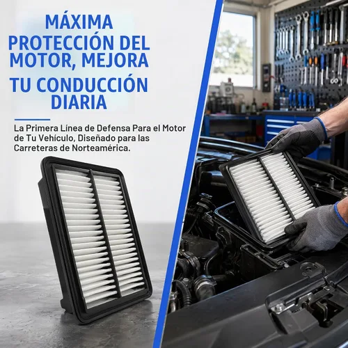 Vista 3 de Filtro de aire de cabina de motor peine para Honda Accord 1.5L 2025 2024 2023 (solo apto para 1.5 litros)