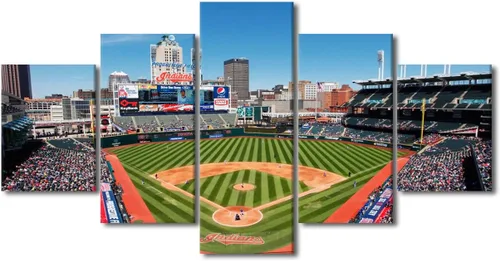 Vista 64 de Arte para pared, lienzo para estadio deportivo, arte para pared, diseño de campo de Wrigley en Chicago, pinturas de Chicago, impresiones sobre