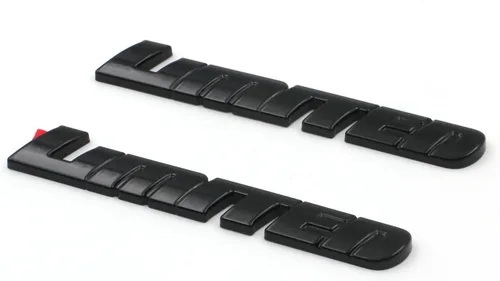 Vista 4 de 2 piezas de emblema de puerta negro brillante superpuesto Compatible con Sequoia Tacoma Tundra 4Runner (Negro brillante)