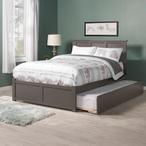 Vista 8 de AFI Madison Cama de plataforma con estribo y cajón deslizable Blanco