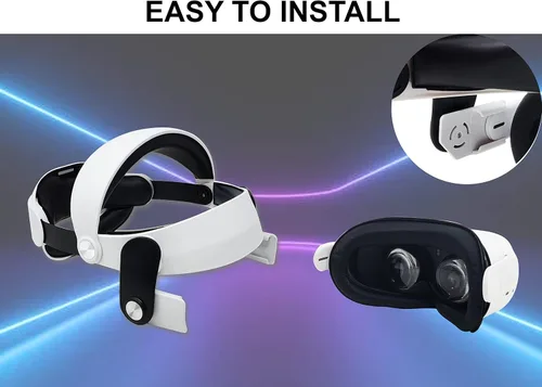 Vista 2 de TNE Diadema Halo para Oculus Quest 2 Auriculares de realidad virtual VR Accesorios de repuesto para Oculus Quest 2 Elite Head Strap Reduce