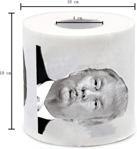 Vista 6 de Rollo de papel higiénico de Donald Trump, divertido regalo de broma de humor político, regalos para republicanos y demócratas