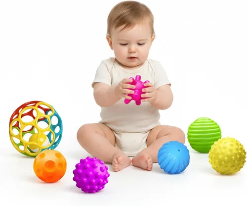 Vista 12 de Juguetes Montessori para bebés de 3 meses en adelante, pelotas de bebé de 3 a 12 meses para bebés y niños pequeños de 3 meses, juego de múltiples