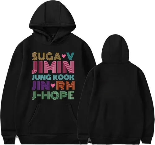 Vista 2 de Kpop Jungkook Suga Jimin V Rap Jhope Jin - Sudadera con capucha Love Yourself Merchandise