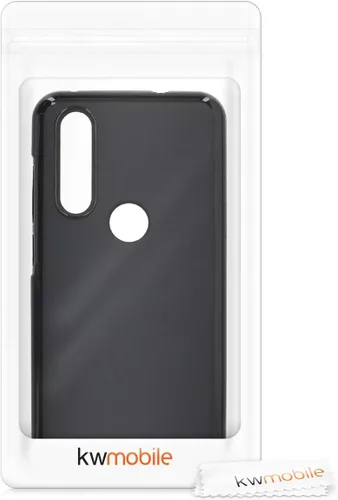 Vista 7 de kwmobile Funda compatible con Motorola One Action - Funda protectora de silicona TPU suave y delgada, color negro mate