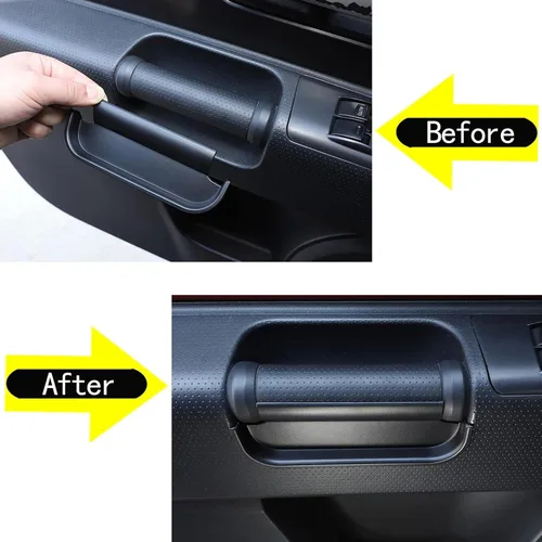 Vista 5 de Aunginsy Organizador de almacenamiento para manija de puerta de automóvil, compatible con Toyota FJ Cruiser 2007-2021, manija de puerta delantera