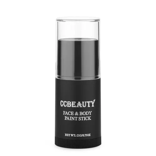 Vista 9 de CCbeauty Pintura facial negra para ojos, kit de pintura facial, maquillaje SFX no tóxico para esqueleto fantasma, disfraz de Halloween, pintura