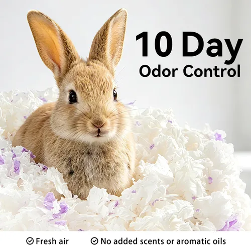 Vista 9 de Ropa de cama de papel natural suave 99% libre de polvo con control de olores, para hámsters, conejillos de indias, conejos, conejillos, conejillos