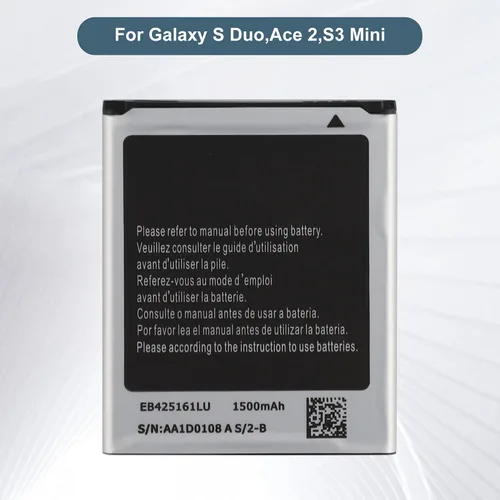 Vista 2 de Batería de repuesto EB425161LU compatible con Samsung Galaxy S Duo, Ace 2, S3 Mini Series con herramientas