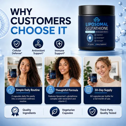 Vista 2 de Complejo de glutatión liposomal, 60 cápsulas, 30 porciones