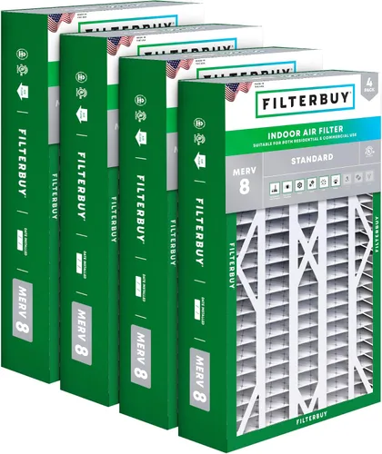 Vista 28 de Filterbuy Filtro de aire MERV 8 Essential Dust & Allergy Defense de 10 x 17 x 2 pulgadas (paquete de 4), filtros exteriores plisados electrostáticos