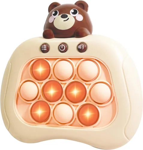 Vista 10 de Intoypad Pop The Target! Máquina de juego de mano de empuje de velocidad: un divertido juego multijugador para la familia. Juguete sensorial Fidget